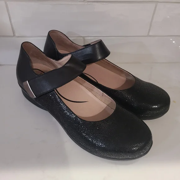 Dansko Audrey Mary Jane Black Leather Shoes Size 41 | 10.5 - 11 - Picture 4 of 16